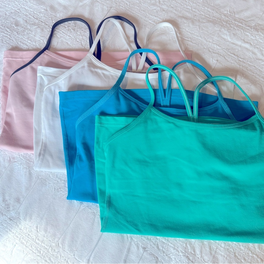 Bundle of 4 Lululemon Power Y Tanks - Sz 8